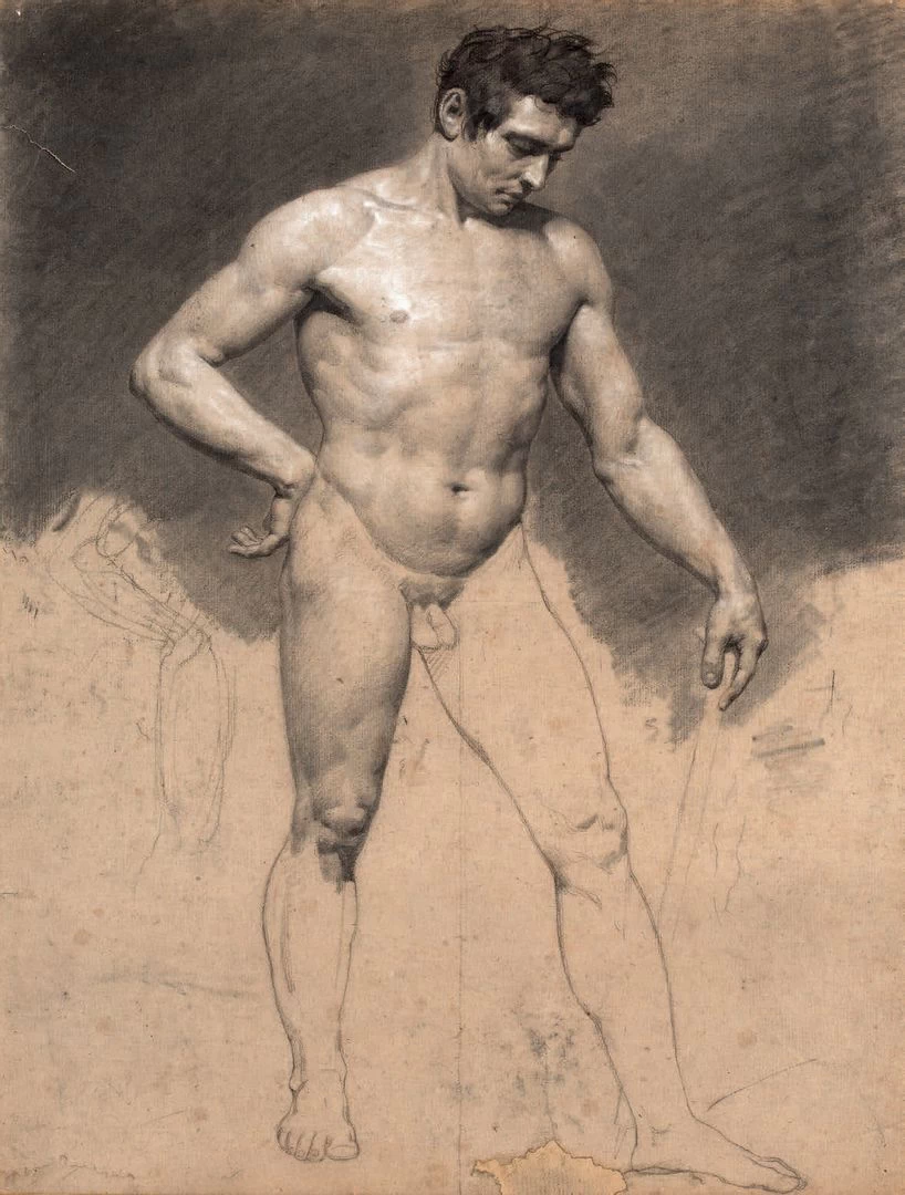 Constance Marie Charpentier - Studio accademico di un uomo, Nationalmuseum, Stoccolma, attribuito